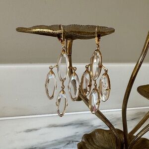 Kate Spade clear crystal statement earrings